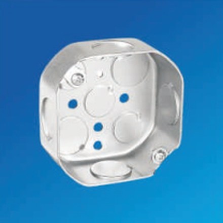 Octagon box with knockouts
